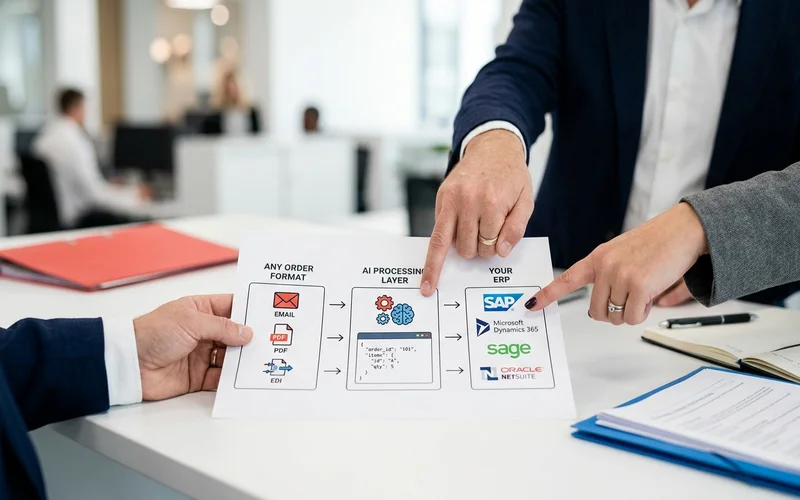 ERP Order Integration: How AI Connects Any Incoming Order Format to Your System